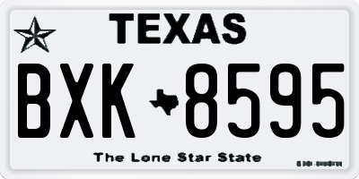 TX license plate BXK8595