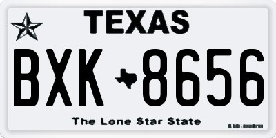 TX license plate BXK8656