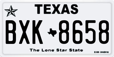 TX license plate BXK8658