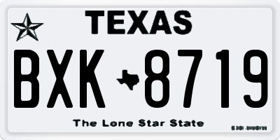 TX license plate BXK8719