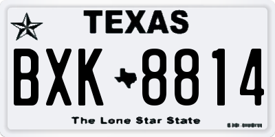 TX license plate BXK8814