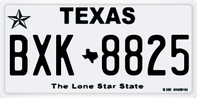 TX license plate BXK8825