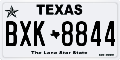 TX license plate BXK8844