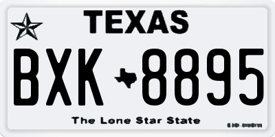 TX license plate BXK8895