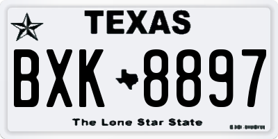 TX license plate BXK8897