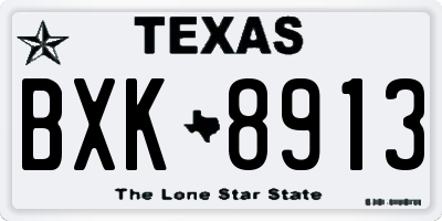 TX license plate BXK8913