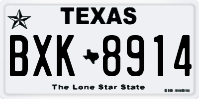 TX license plate BXK8914