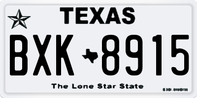 TX license plate BXK8915