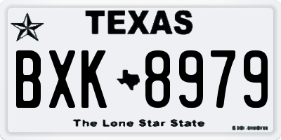 TX license plate BXK8979