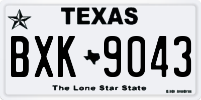 TX license plate BXK9043