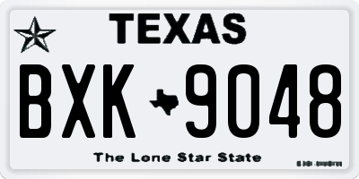 TX license plate BXK9048