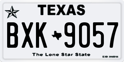 TX license plate BXK9057