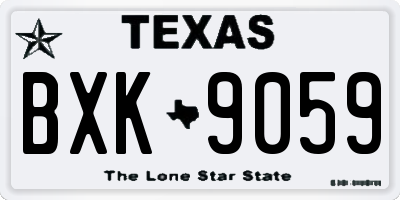 TX license plate BXK9059