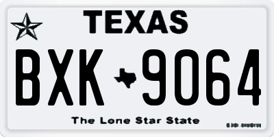 TX license plate BXK9064