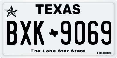 TX license plate BXK9069