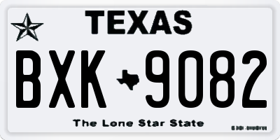 TX license plate BXK9082