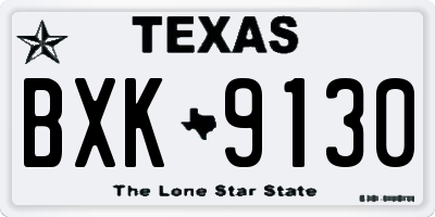 TX license plate BXK9130
