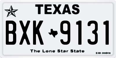 TX license plate BXK9131