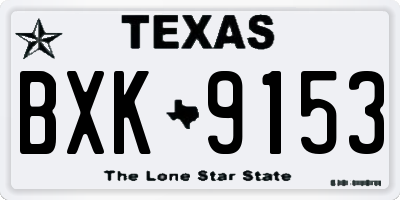 TX license plate BXK9153