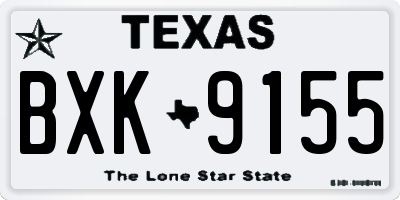 TX license plate BXK9155