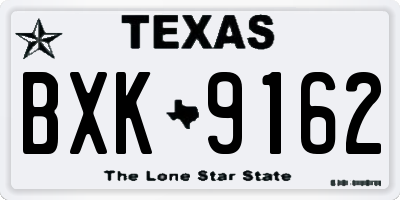 TX license plate BXK9162