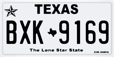 TX license plate BXK9169