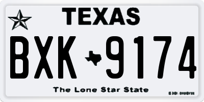 TX license plate BXK9174