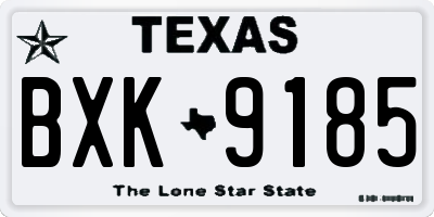 TX license plate BXK9185