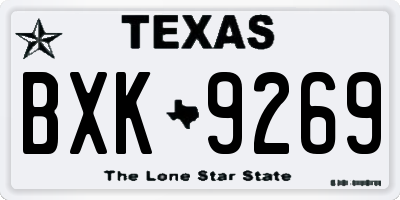 TX license plate BXK9269