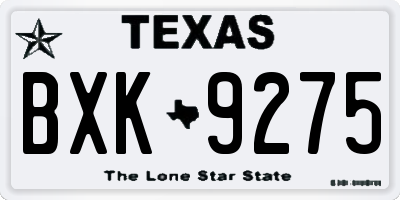 TX license plate BXK9275