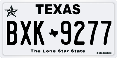 TX license plate BXK9277