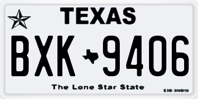 TX license plate BXK9406