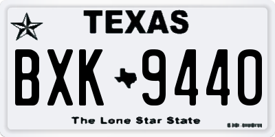 TX license plate BXK9440