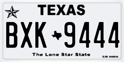 TX license plate BXK9444