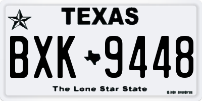 TX license plate BXK9448
