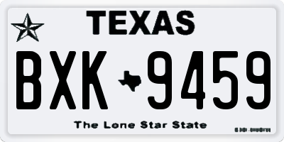 TX license plate BXK9459