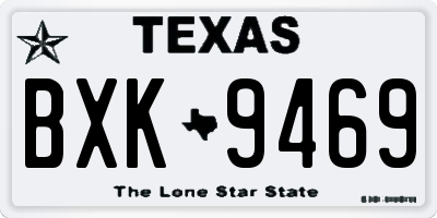 TX license plate BXK9469