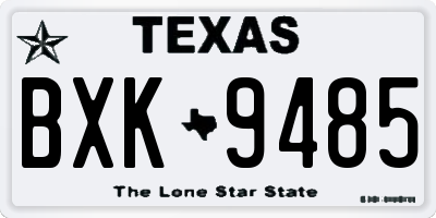 TX license plate BXK9485