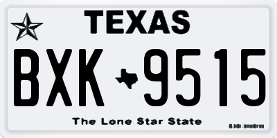 TX license plate BXK9515