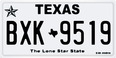 TX license plate BXK9519