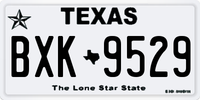 TX license plate BXK9529