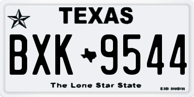 TX license plate BXK9544