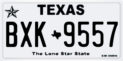 TX license plate BXK9557