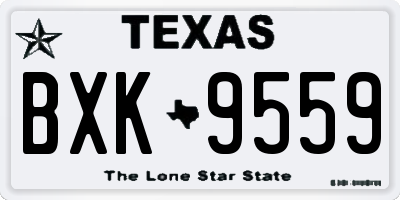 TX license plate BXK9559