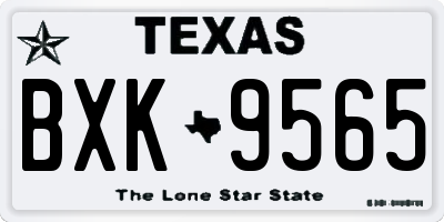 TX license plate BXK9565