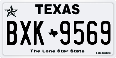 TX license plate BXK9569