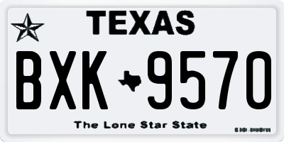 TX license plate BXK9570