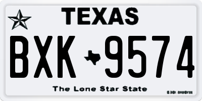 TX license plate BXK9574