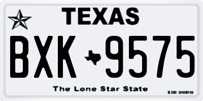 TX license plate BXK9575