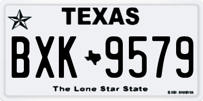 TX license plate BXK9579